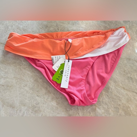 SANCTUARY Block Party Colorblock Wrap Hipster Bottoms NWT‎ - Picture 6 of 7